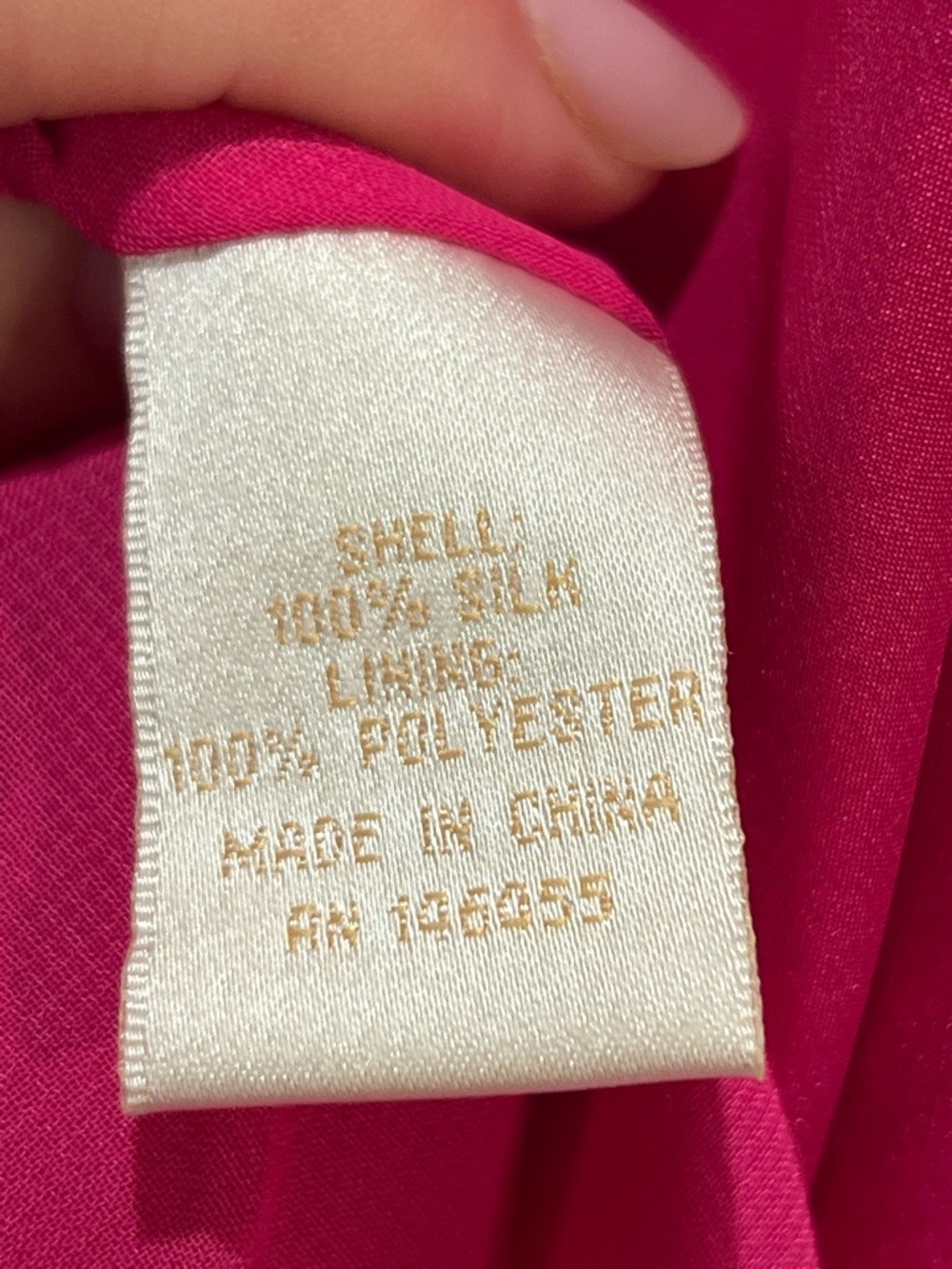 Gold Hawk Pink Silk Slip Dress Lined Bias Cut Size M NWT - Picture 8 of 8